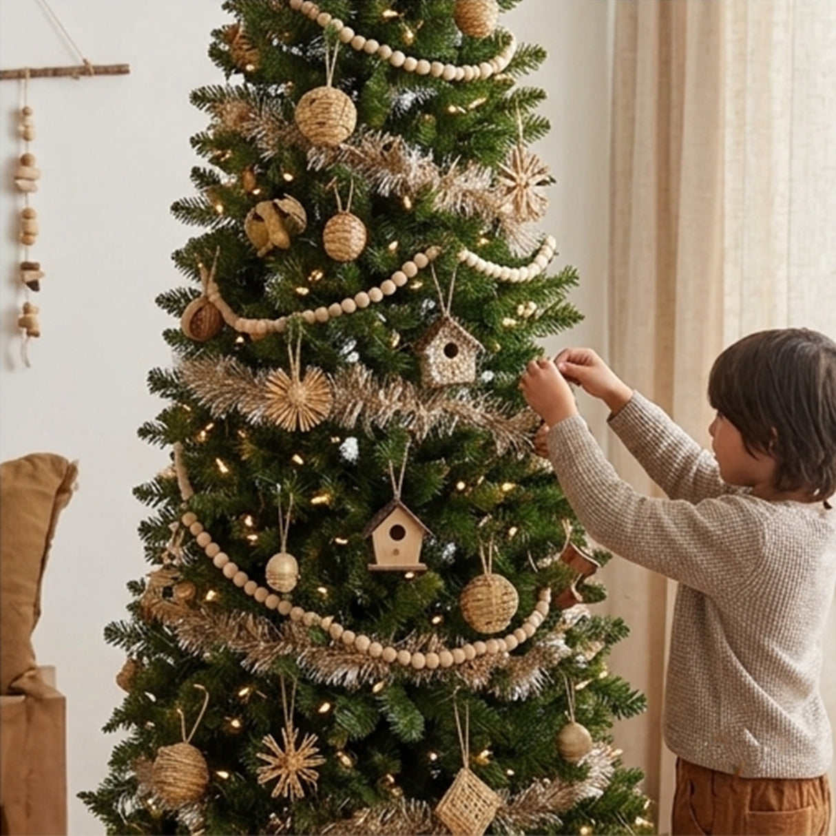 9ft Pre-Lit North Valley Spruce Pencil Slim Christmas Tree with Clear Lights
