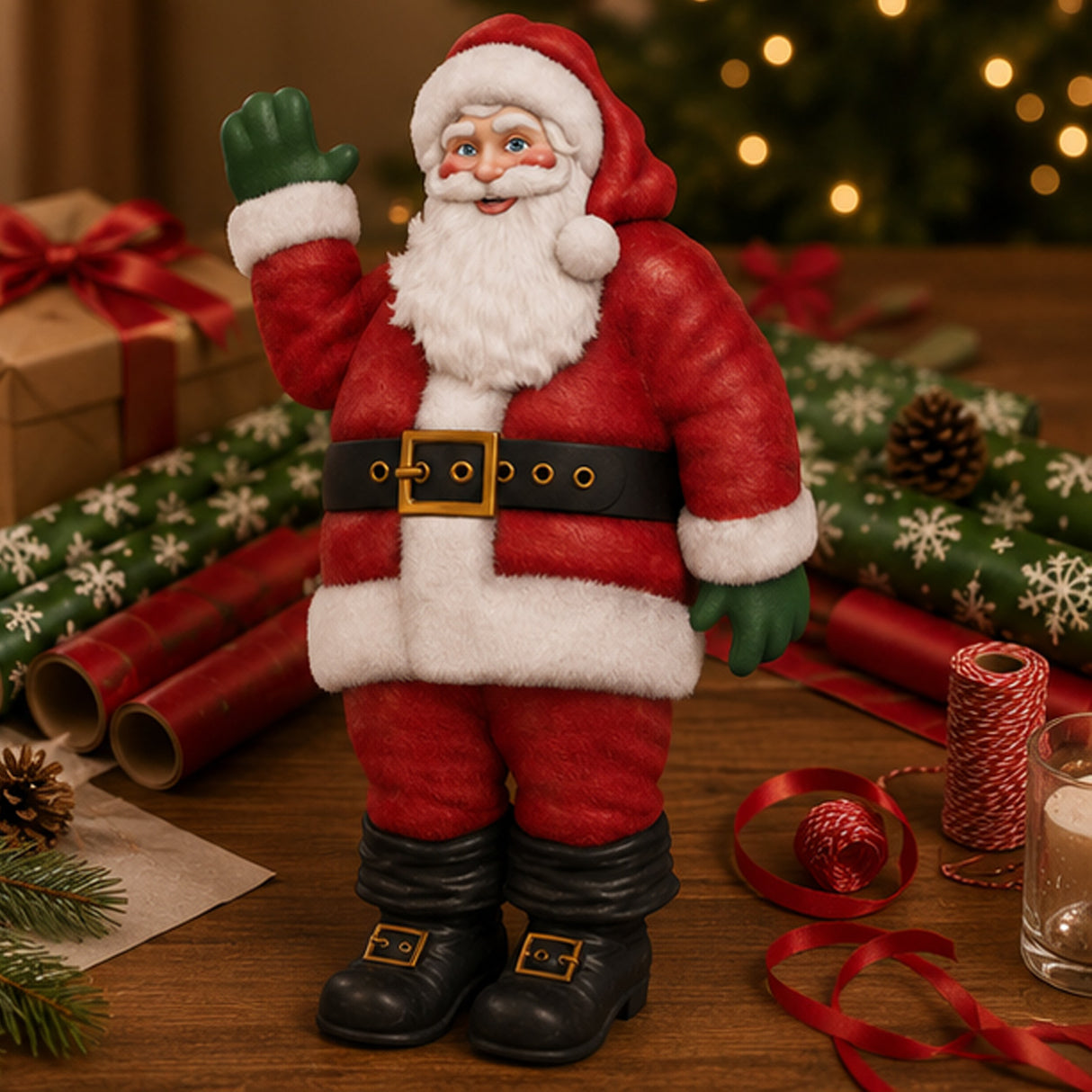 66 Inch Jointed Santa Christmas Cardstock Door Decoration