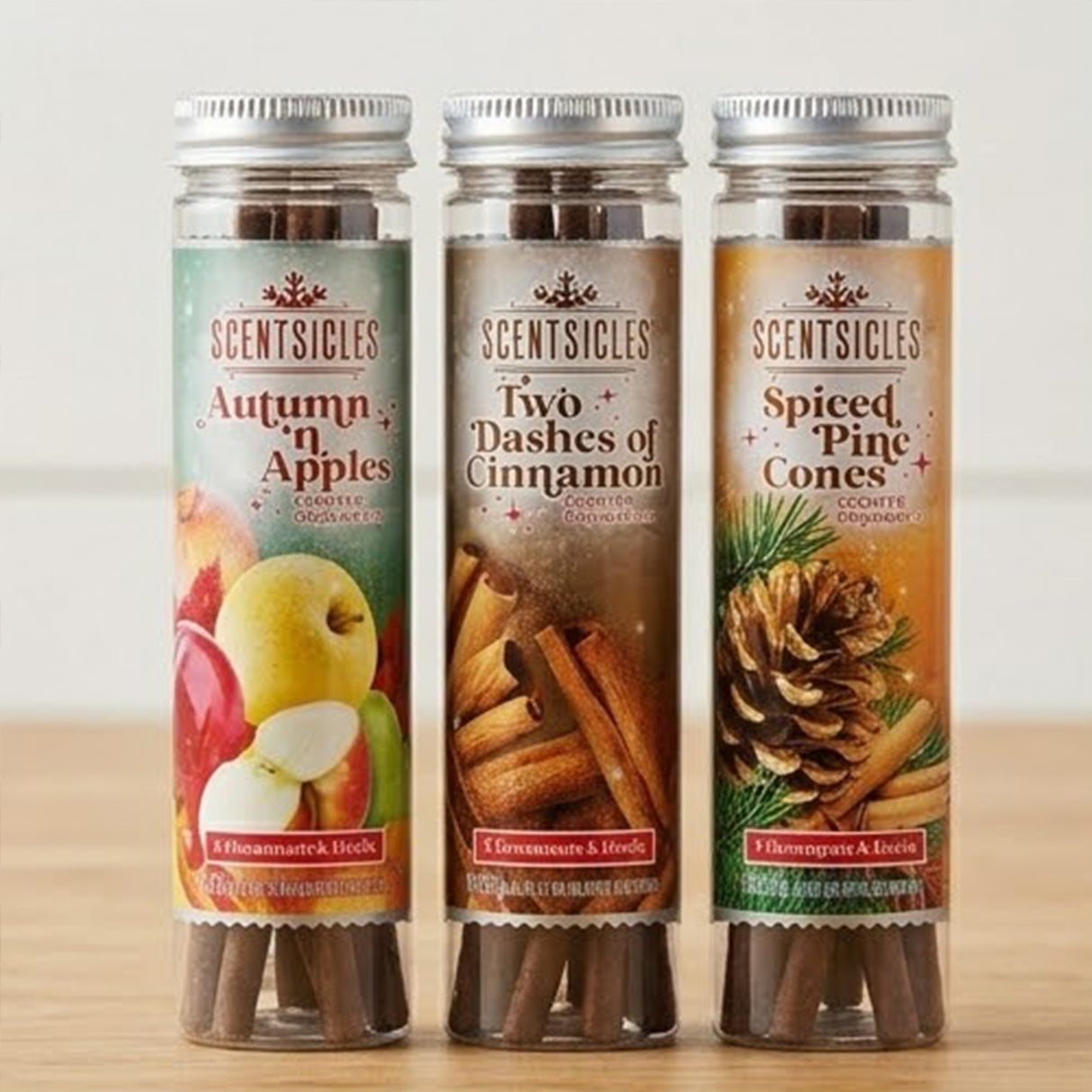 Scentsicles Autumn Apples Pumpkin Cider Cinnamon Scented Sticks 3 Pack