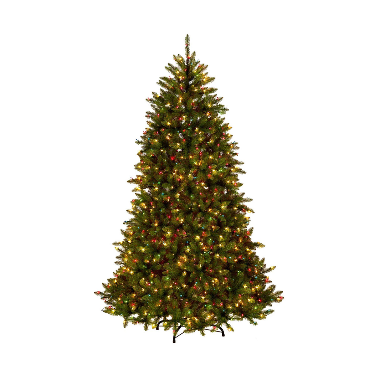 9ft Pre-Lit Dunhill Fir Christmas Tree with Multicolor & Clear Spectrum Lights