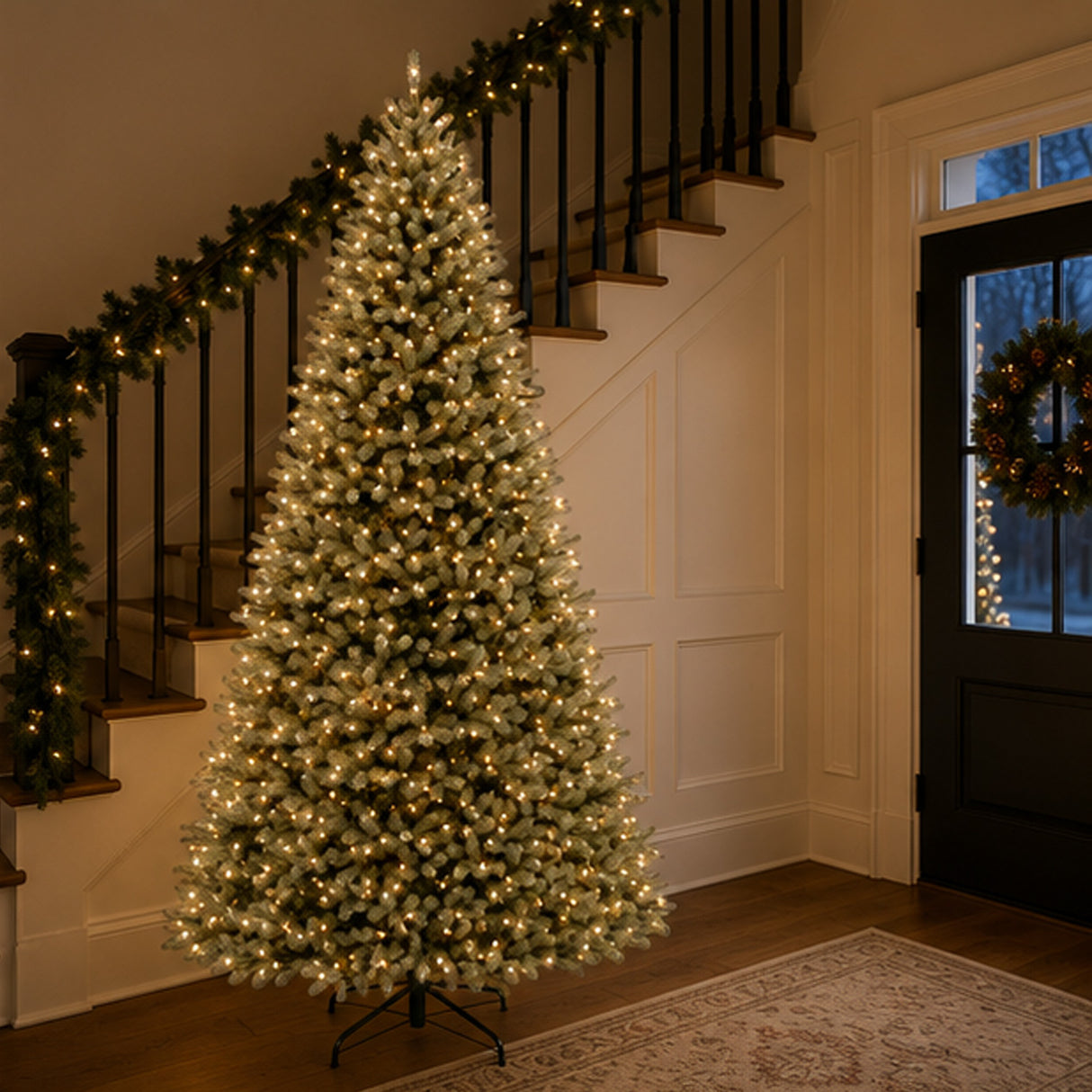 10ft Pre-Lit Downswept Douglas Fir Artificial Christmas Tree with Dual Color LED Lights & PowerConnect