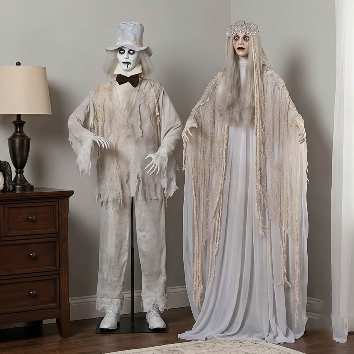 Mr. & Mrs. Rot Standing Halloween Decorations – 2 Pc Set