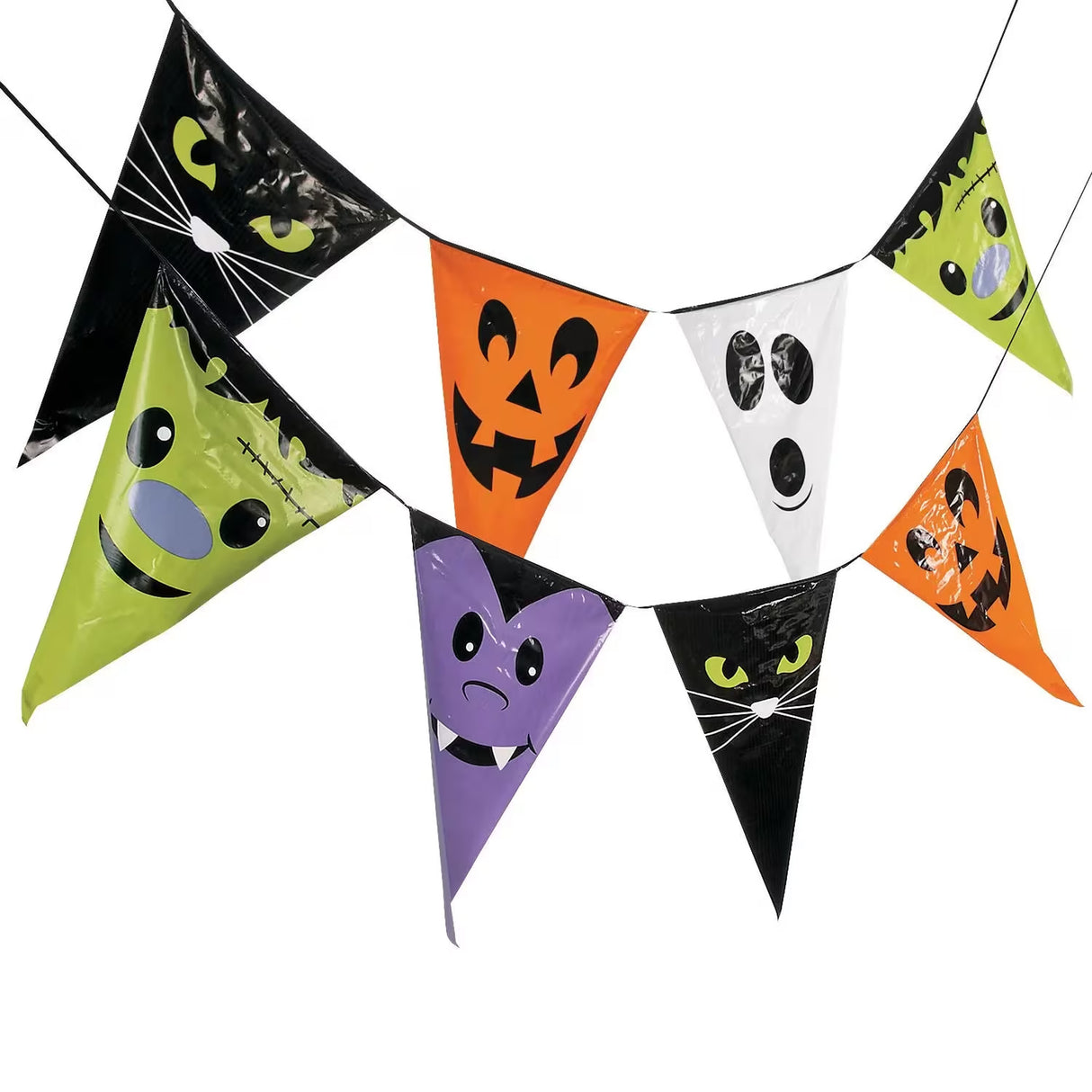 Large Character Plastic Pennant Banner Halloween Decoration (24 ft x 28")