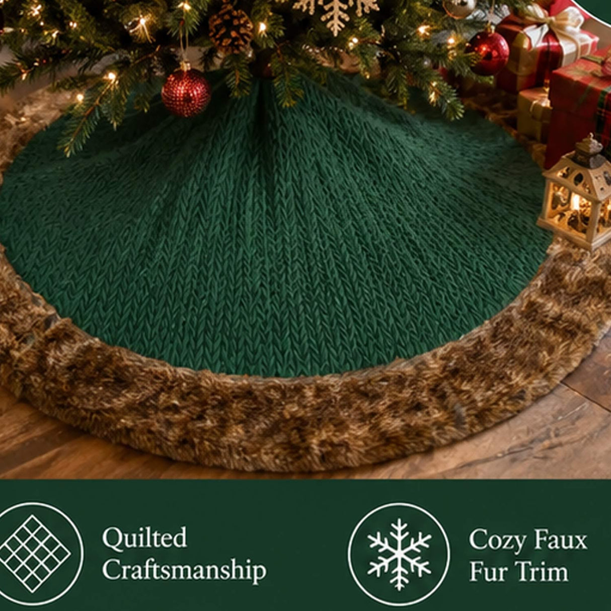 48 in. Rural Homestead Collection Quilted Tree Skirt