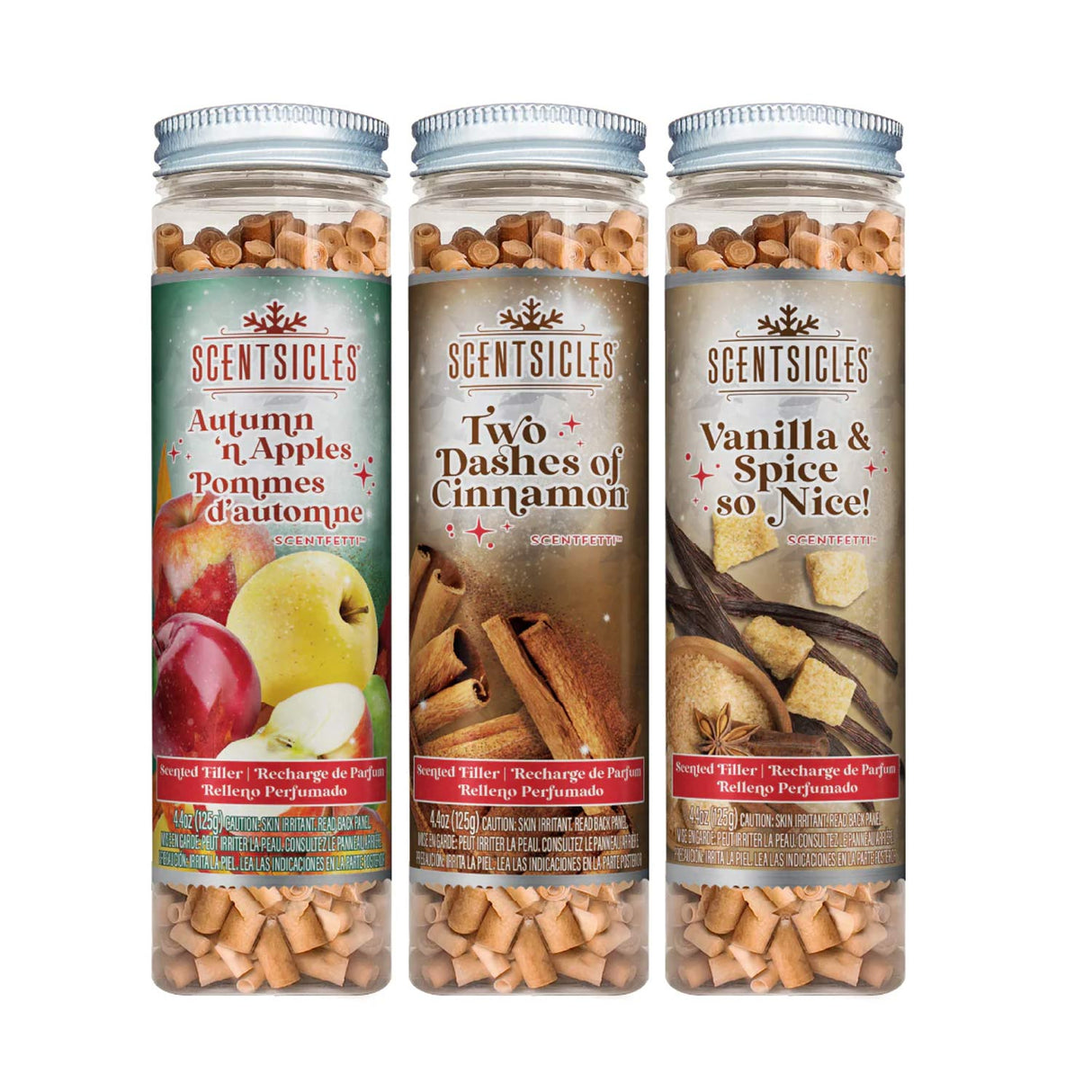 3 Pack Scentsicles Scentfetti, 1 Autumn'n Apples/1 Two Dashes of Cinnamon /1 Vanilla & Spice