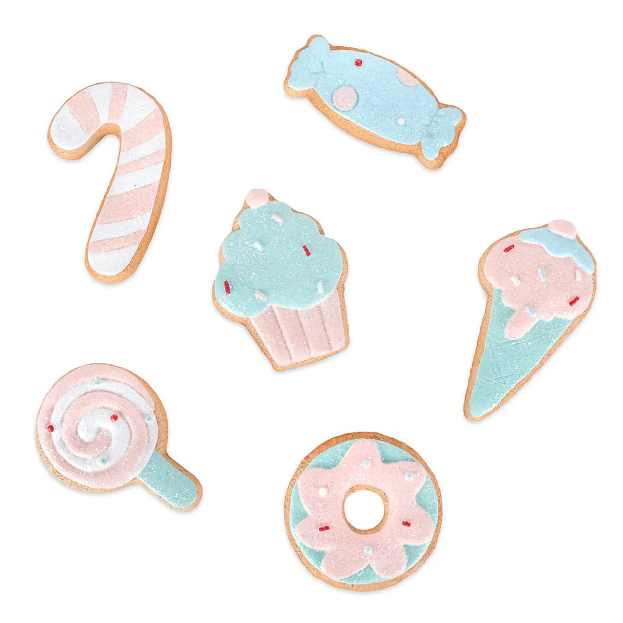 6-Piece Gingerbread Cookie Table Ornaments Set