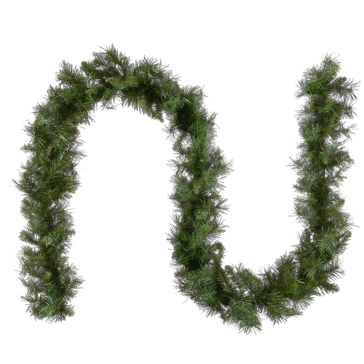 Winchester Pine Garland with Clear Lights, 9 Foot Pre-Lit Christmas Garland