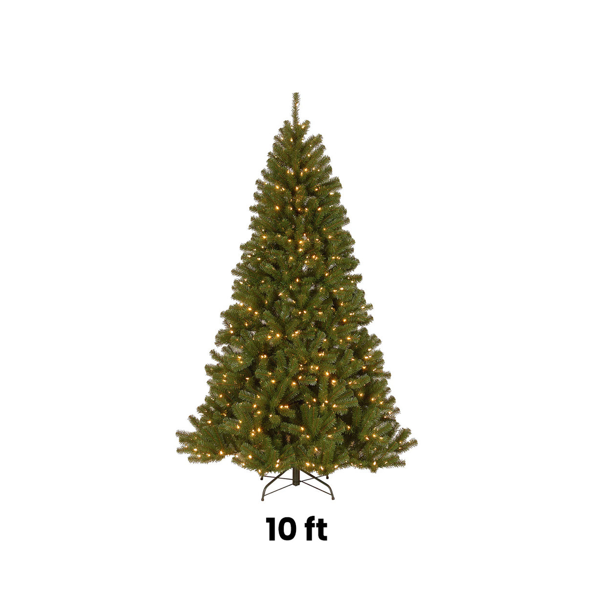 10ft Pre-Lit North Valley Spruce Artificial Christmas Tree with Clear Lights