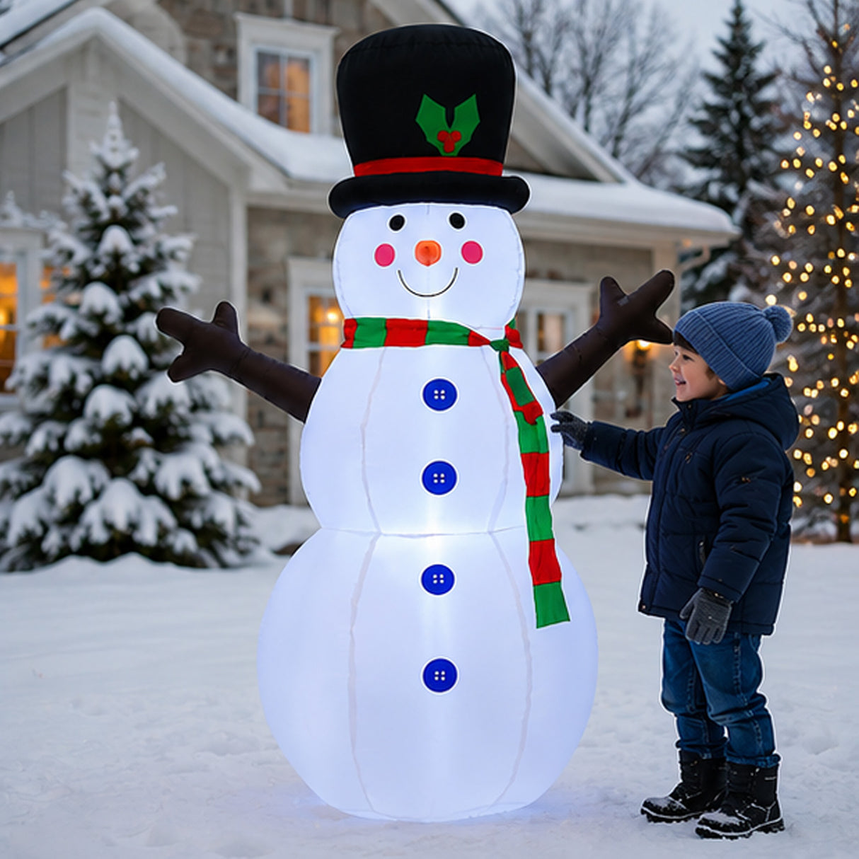 Lighted Snowman Christmas Inflatable 5 Ft Outdoor LED Yard Decor