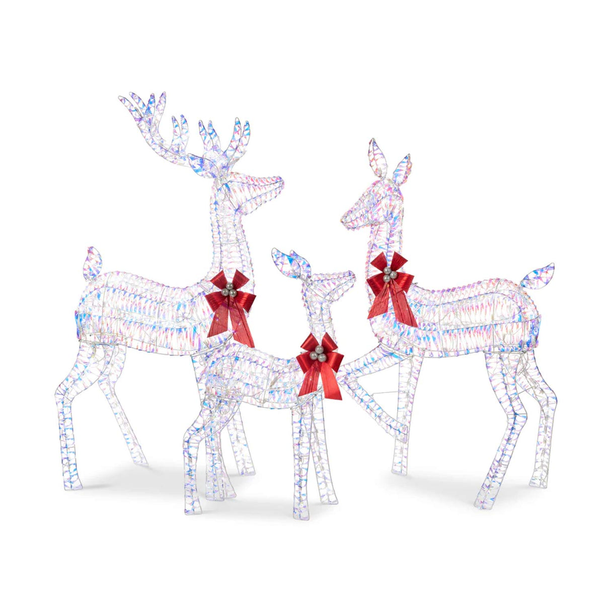 Lighted Christmas Deer Family Outdoor Decor Set with LED Lights