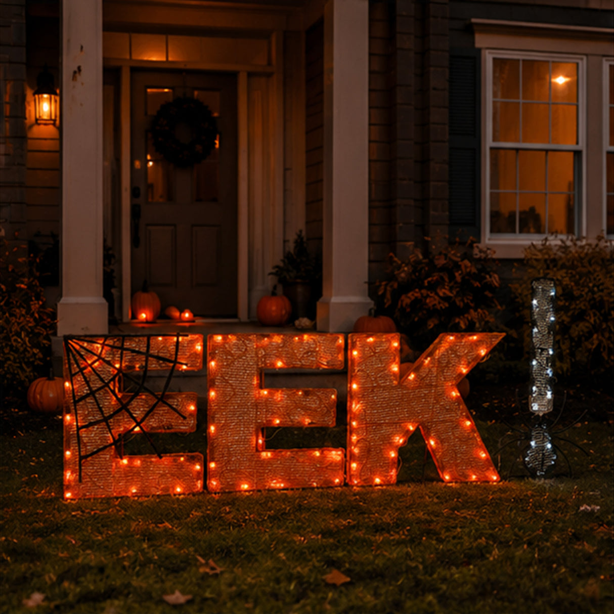50 in. Halloween Pre-Lit “EEK!” Outdoor Sign with LED Lights Plug-In