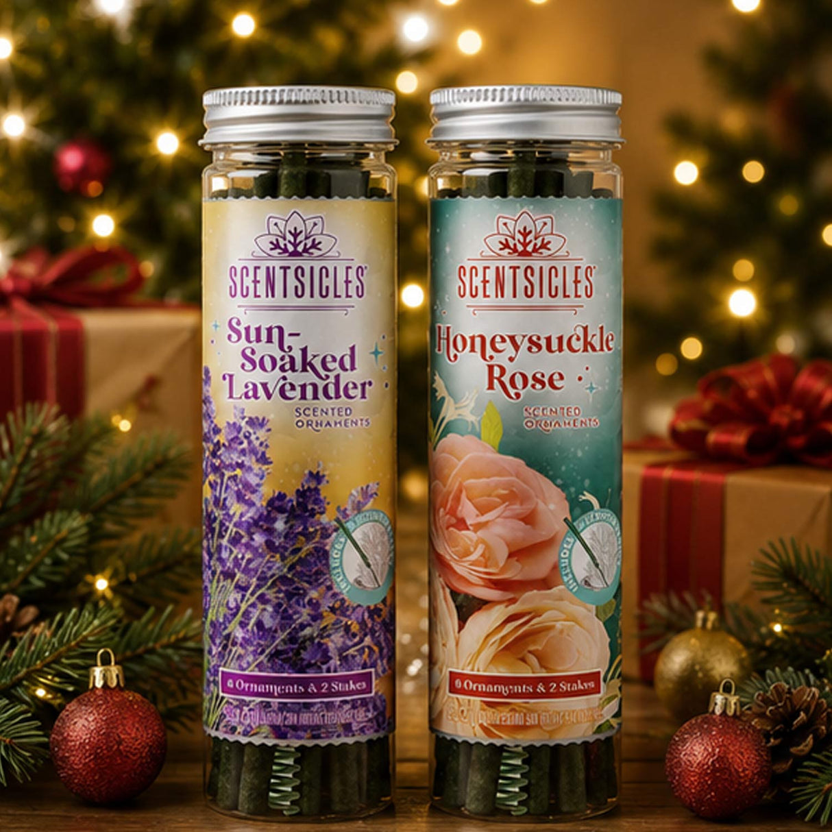 Scentsicles, 1 Sun-Soaked Lavender & 1 Honeysuckle Rose Scented Sticks