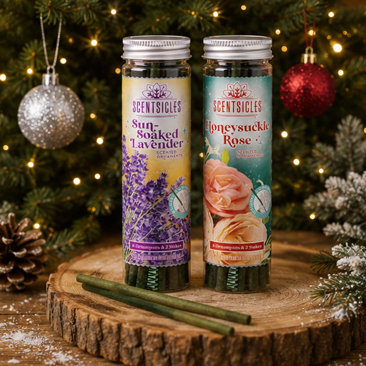 Scentsicles, 1 Sun-Soaked Lavender & 1 Honeysuckle Rose Scented Sticks