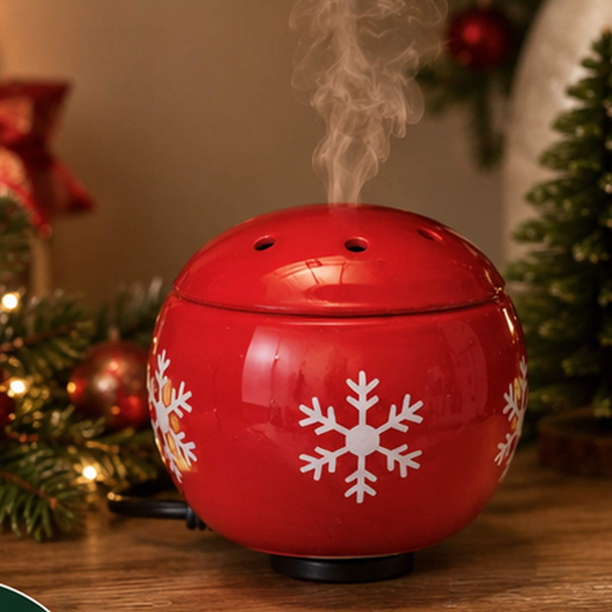 Scentsicles Red Snowflake Warmer Set with 1 White Winter Fir & 1 Snowberry Pine