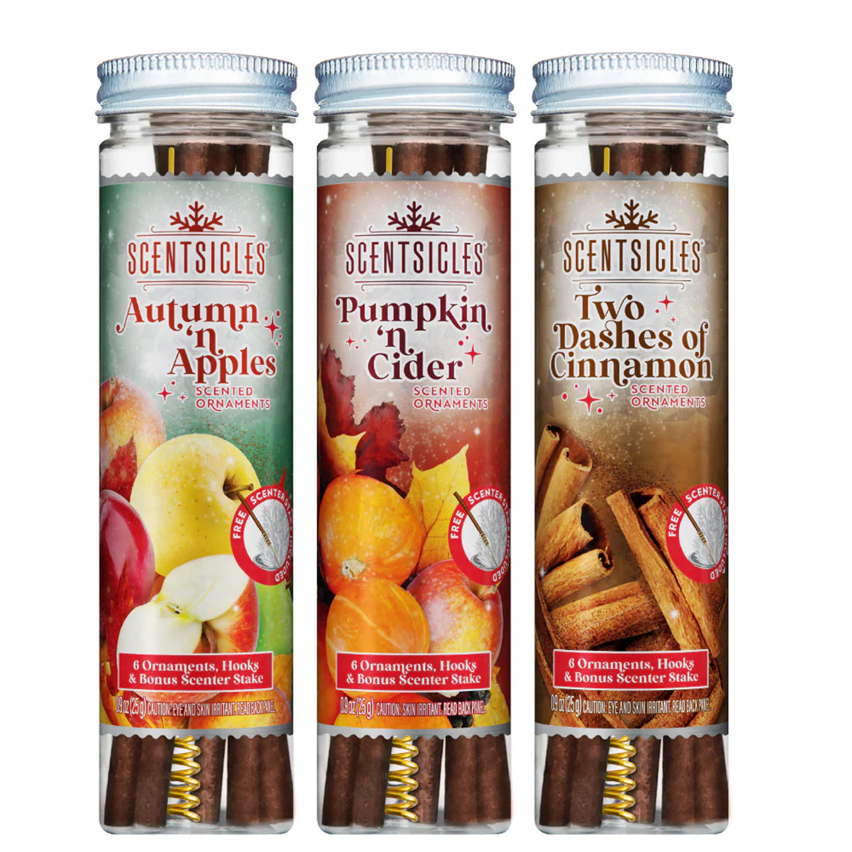 Scentsicles Autumn Apples Pumpkin Cider Cinnamon Scented Sticks 3 Pack