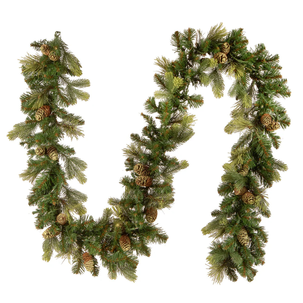 9FT Pre Lit Carolina Pine Garland with Clear Lights