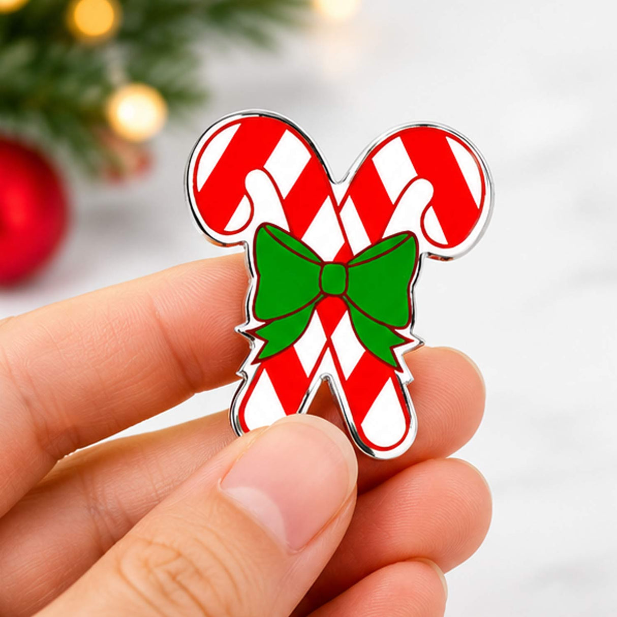 Bulk 72 Pc. Christmas Candy Cane Pins – Holiday Party Favors