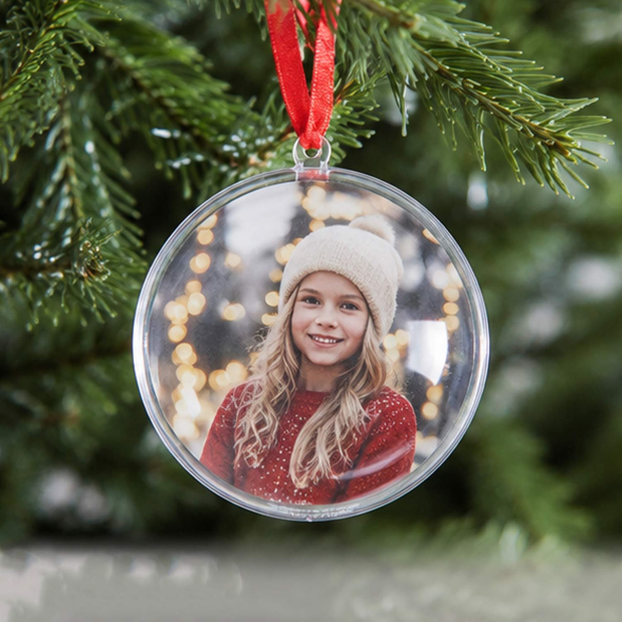 Small DIY Clear Disc Christmas Ornaments 24 Pack Craft Kit