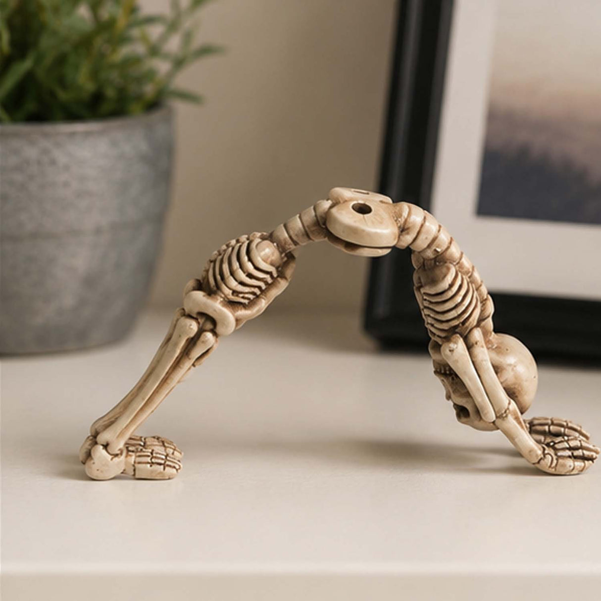 Yoga Skeletons Halloween Decoration – 3 Pc Resin Figurine Set