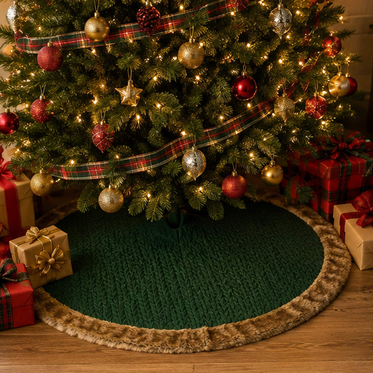Rural Homestead Collection Quilted Tree Skirt 52 Inches Wide