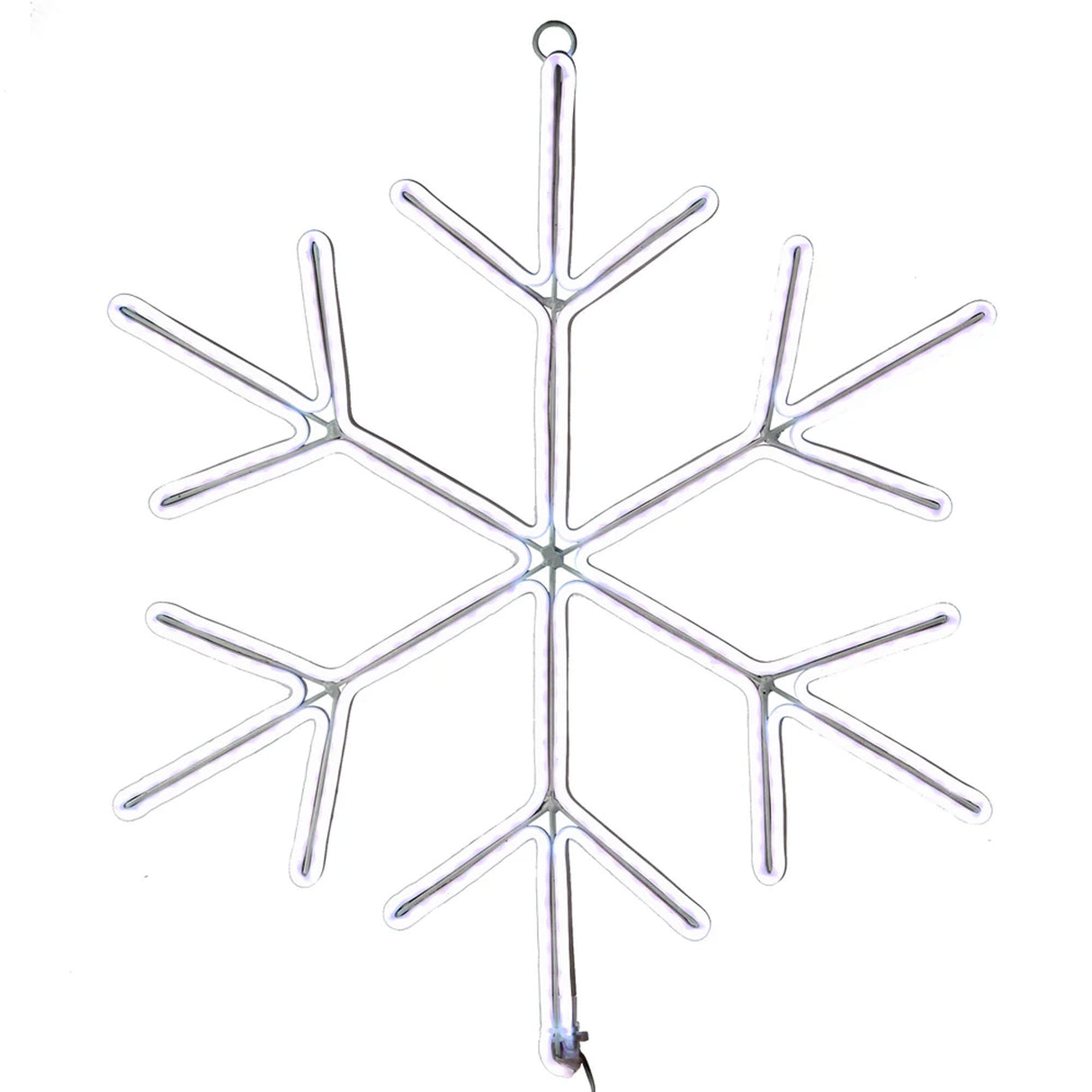 18IN Neon Style Snowflake Decoration with Cool White LED Lights