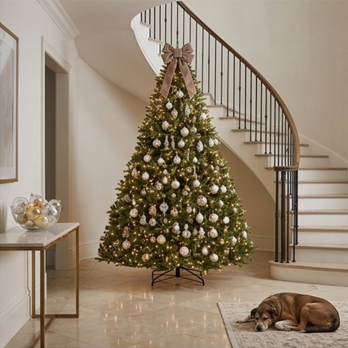 9ft Pre-Lit Jersey Fraser Fir Christmas Tree with Clear Lights