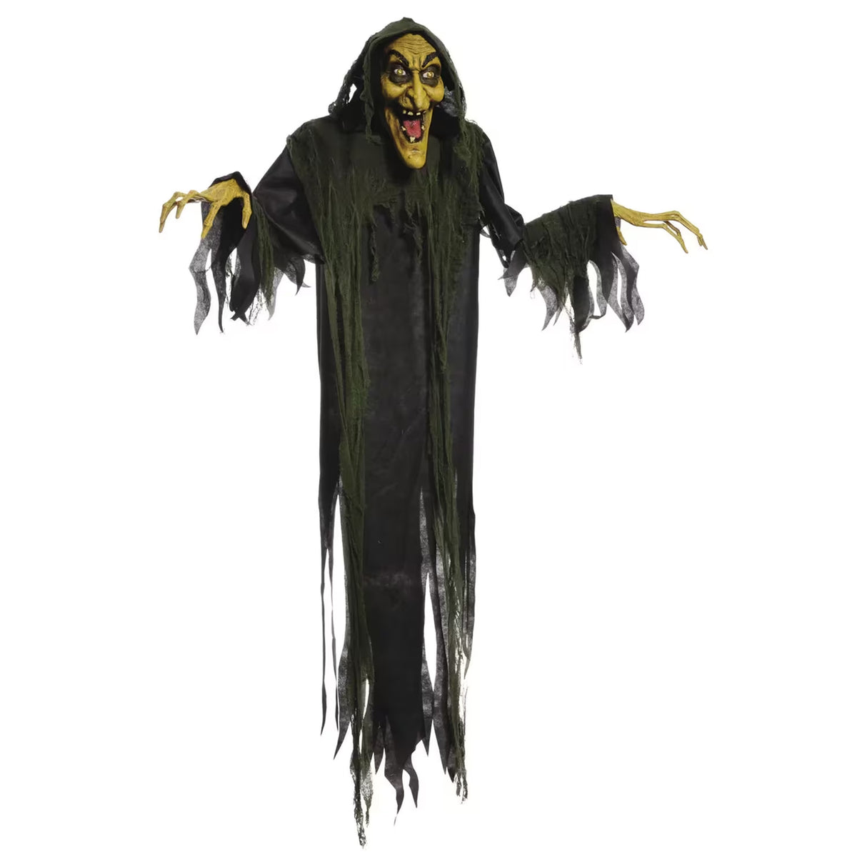 6 Ft Hanging Scary Witch Animated Prop Halloween Decoration