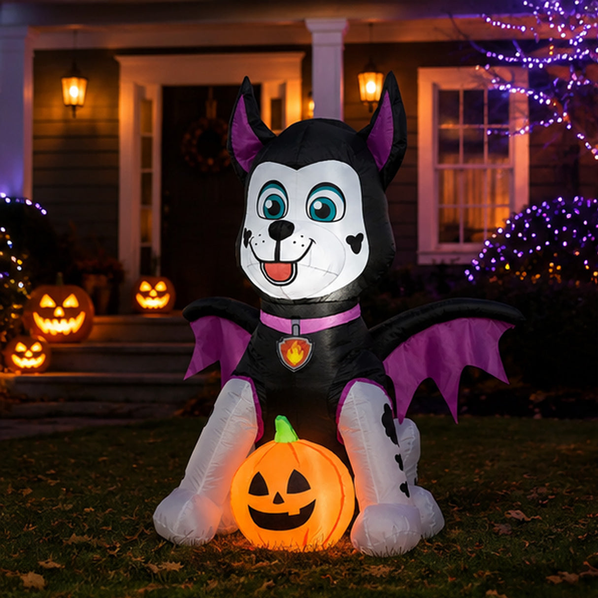 38IN Marshall Paw Patrol Bat Inflatable Halloween Decoration with LED Lights