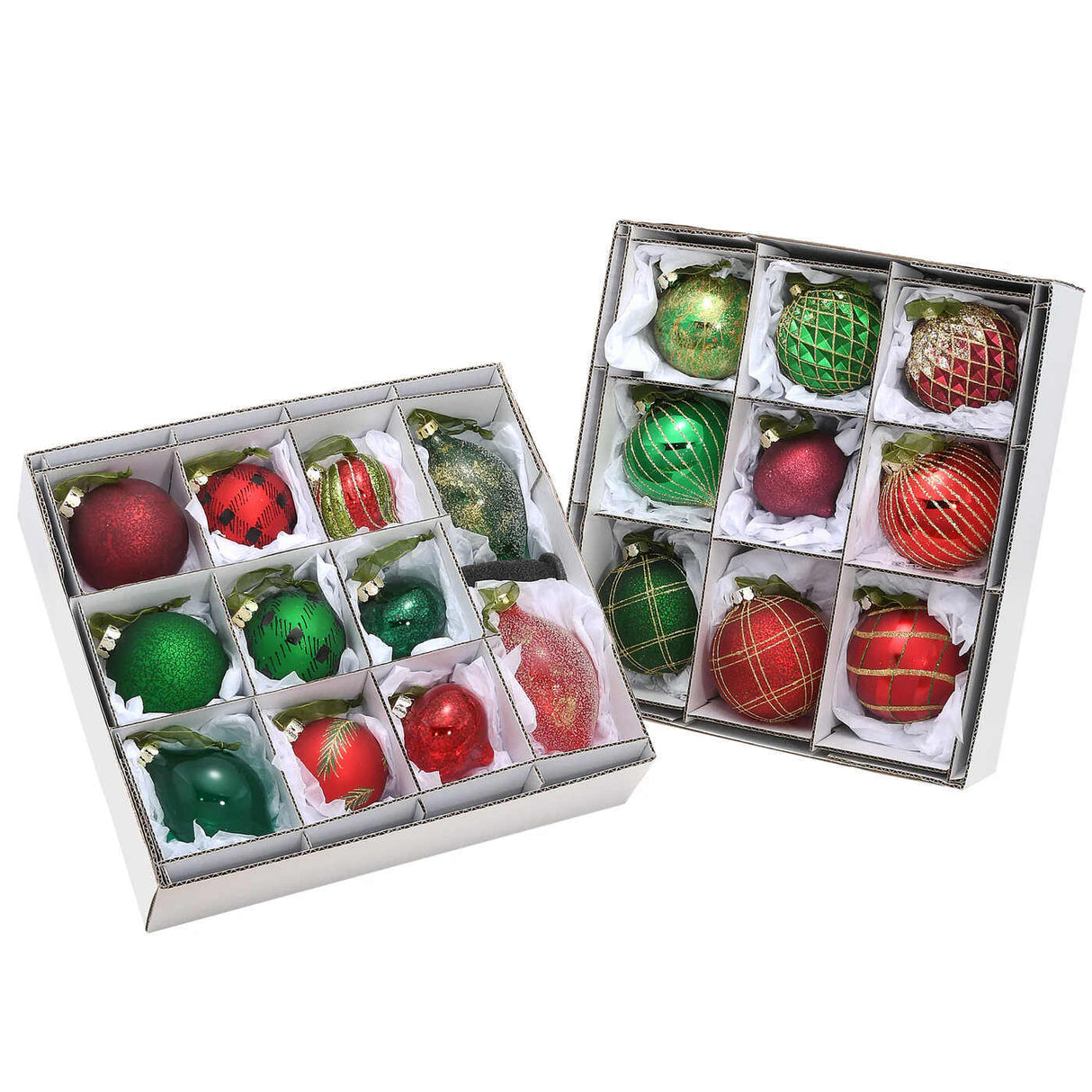 20PC Rural Homestead Blown Glass Christmas Ornament Set