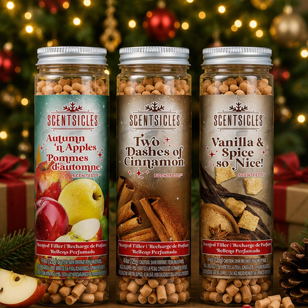 3 Pack Scentsicles Scentfetti, 1 Autumn'n Apples/1 Two Dashes of Cinnamon /1 Vanilla & Spice
