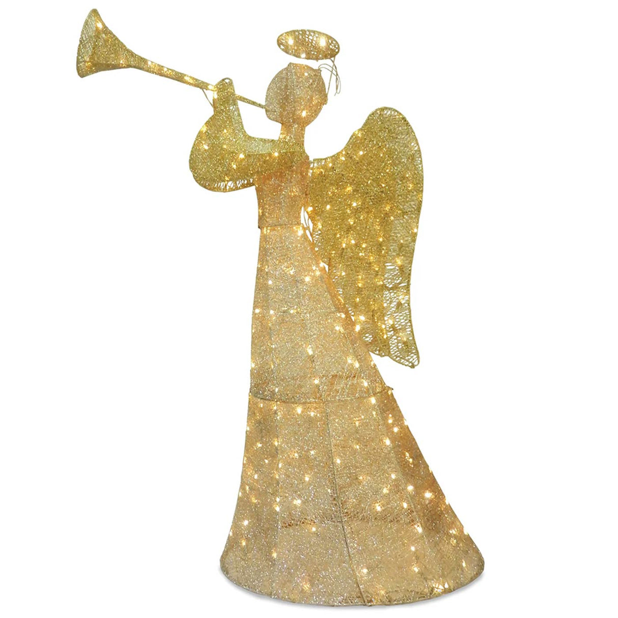 60 Inc Champange Angle Decoration With White LED Lights