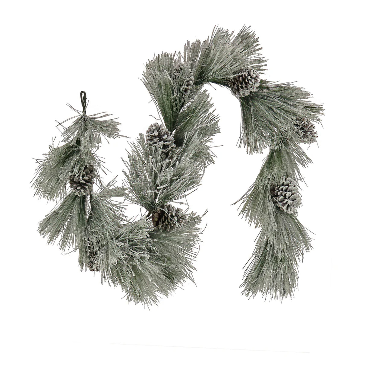 Snowy Long Needle Garland, 7 Foot Decorative Christmas Garland