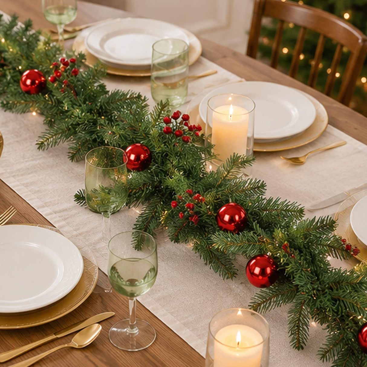 Pre-Lit First Traditions Scotch Creek Fir Garland, 6 Foot