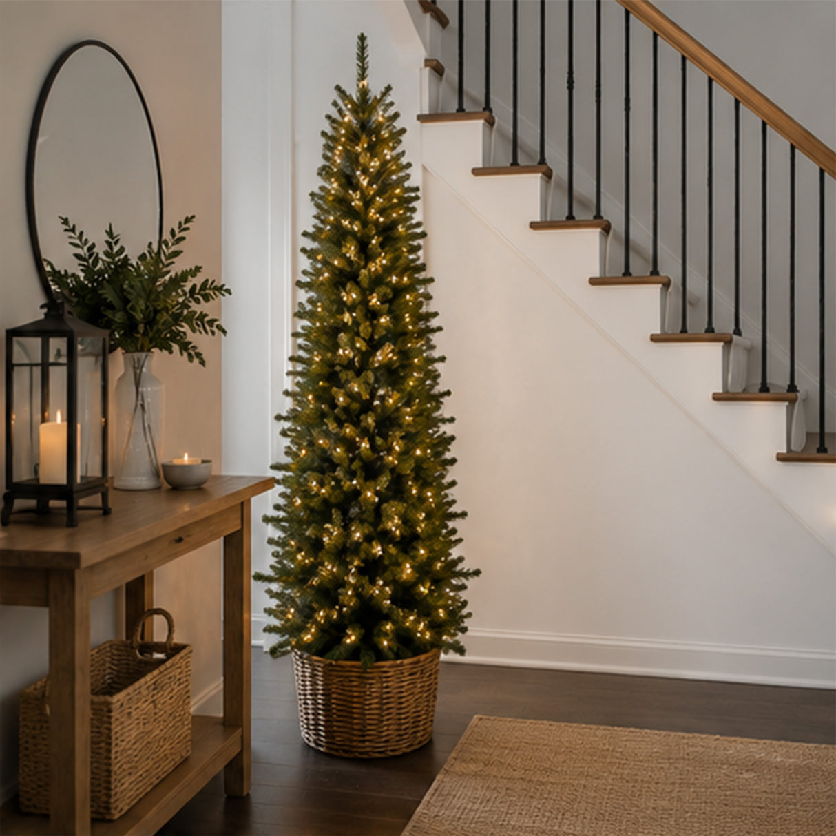 9ft Kingswood Fir Pencil Slim Christmas Tree (Unlit)