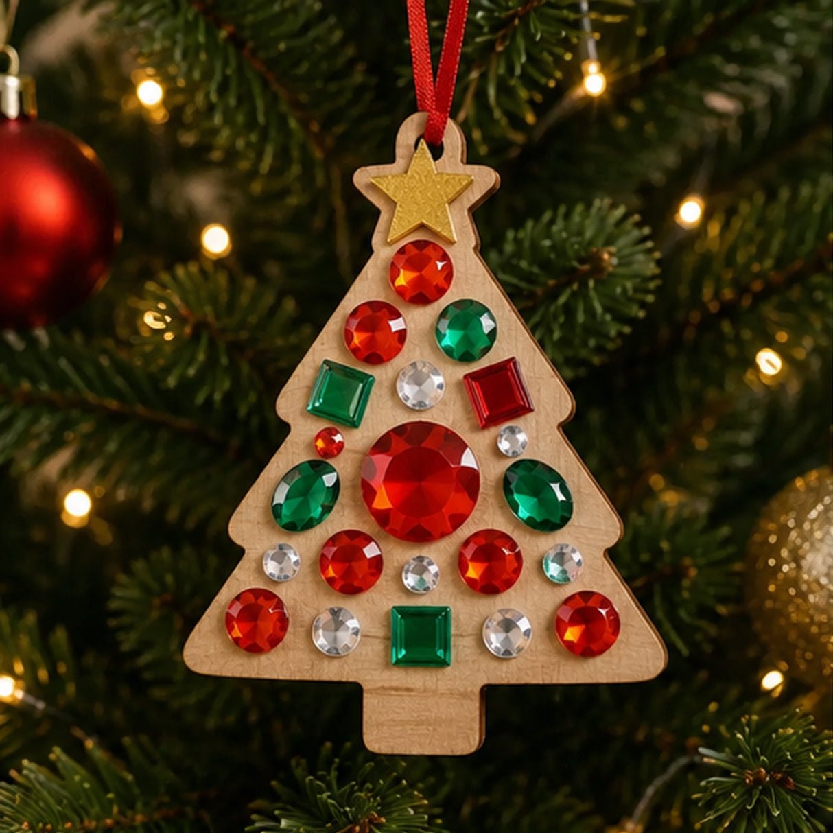 Bulk Christmas Jewel Assortment 100 Piece Craft Set
