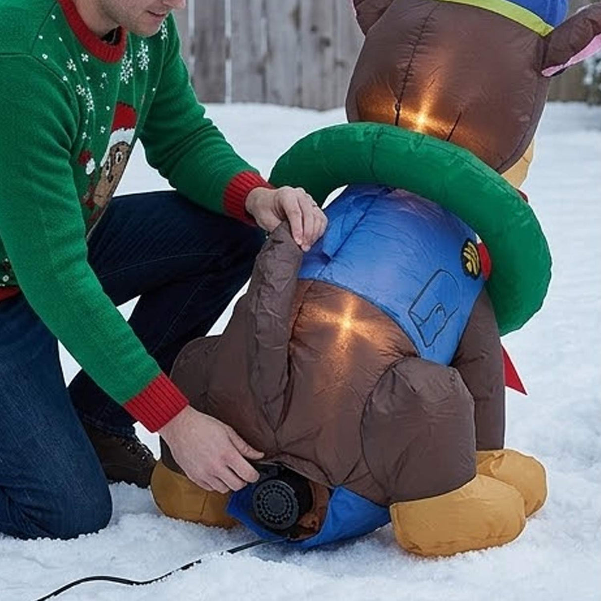 38" Airblown Inflatable Paw Patrol Chase with LED Lights Christmas Yard Decoration