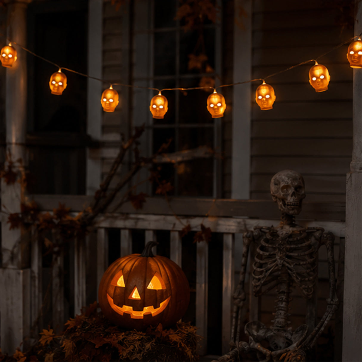 Doll Head String Lights Halloween Decoration (40" Light String)