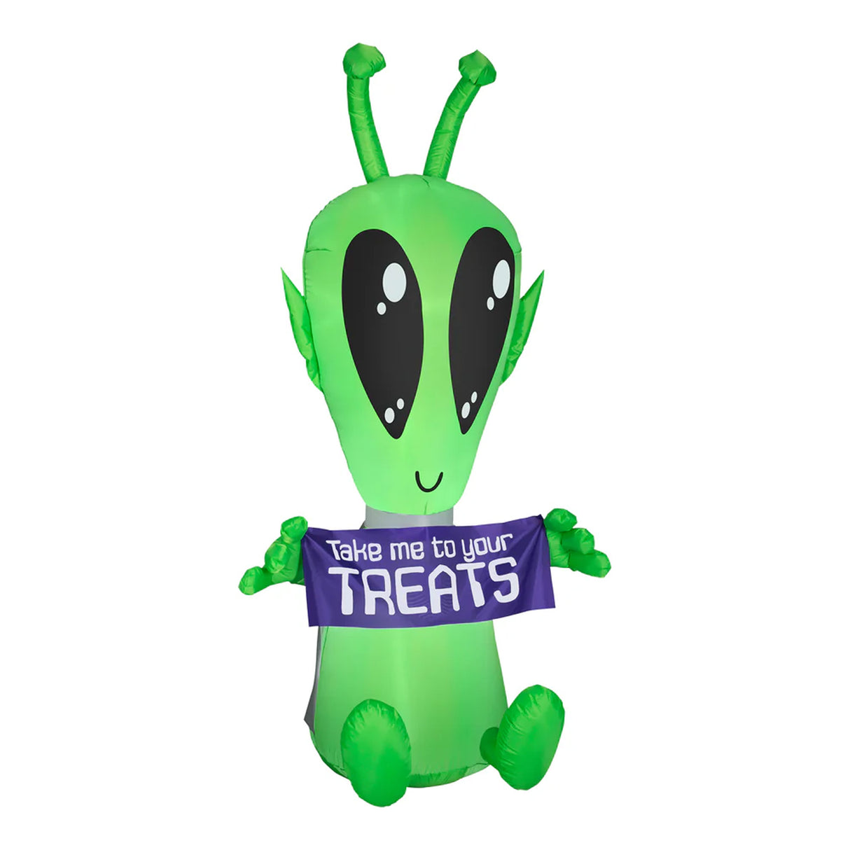 7FT Inflatable Green Alien Halloween Decoration with LED Lights
