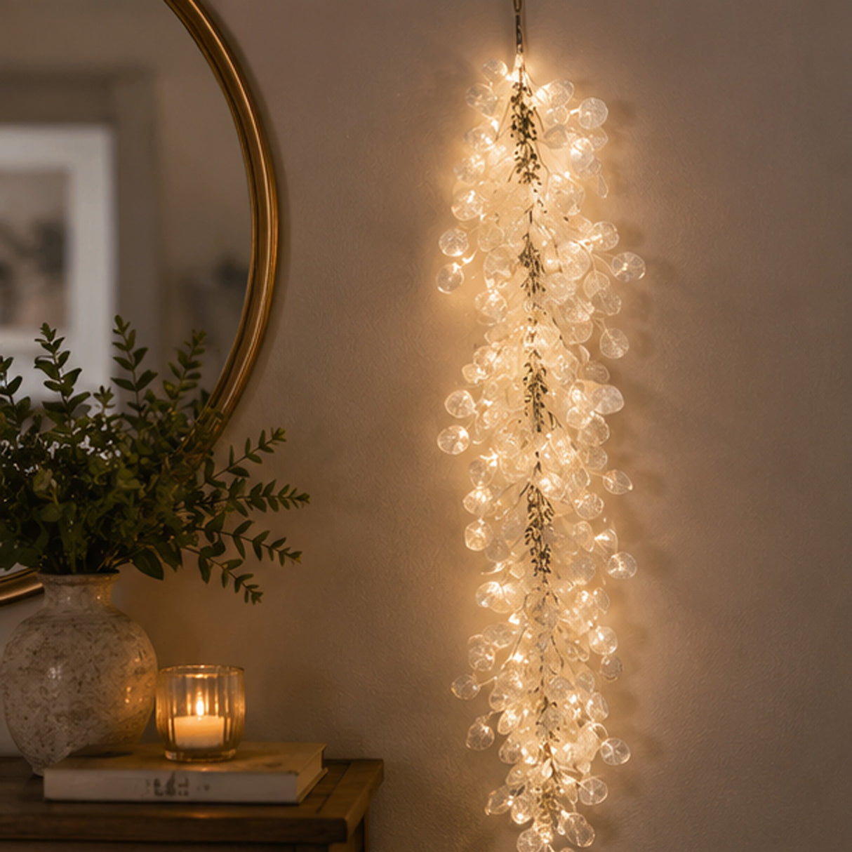 6ft Blueberry Fields Christmas Garland with Pinecones