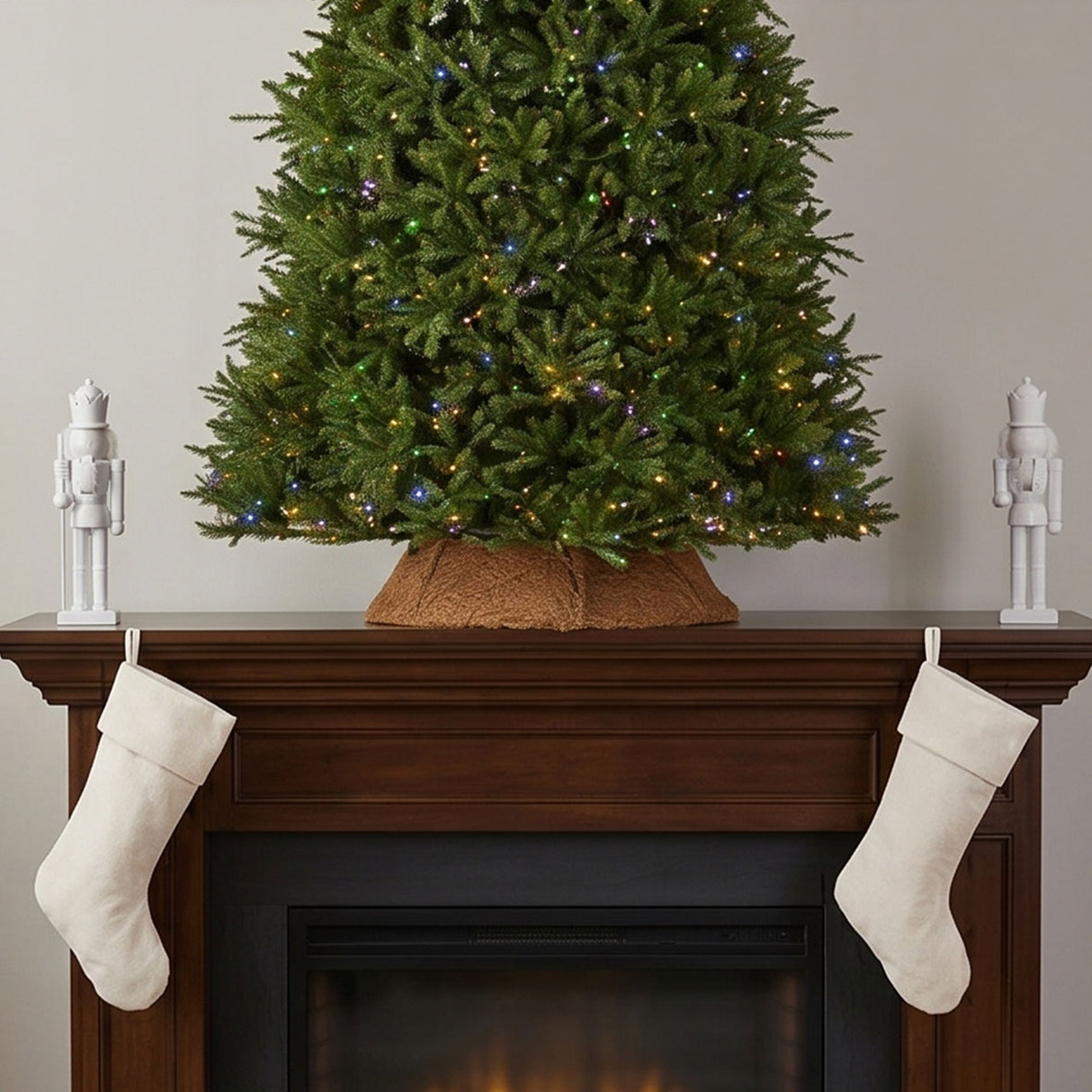12ft Pre-Lit Dunhill Fir Christmas Tree with Dual Color LED Lights & PowerConnect