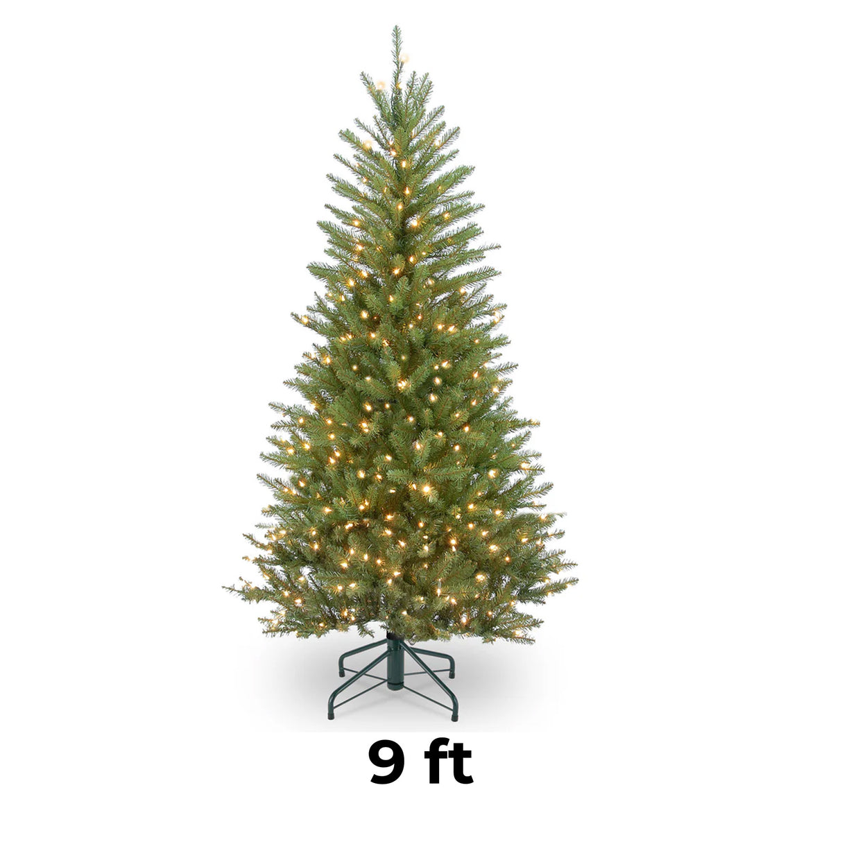 9 ft. Pre-Lit Dunhill Fir Slim Tree with Clear Lights, Plug-In