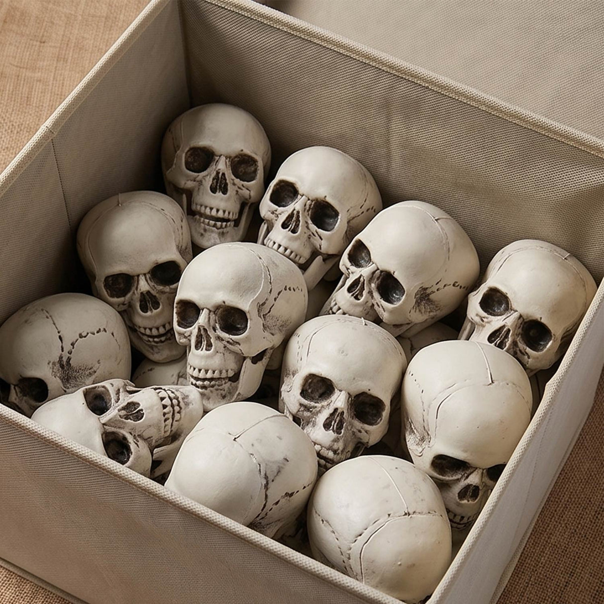 Bag of Skulls Halloween Decorations – 12 Pc Set