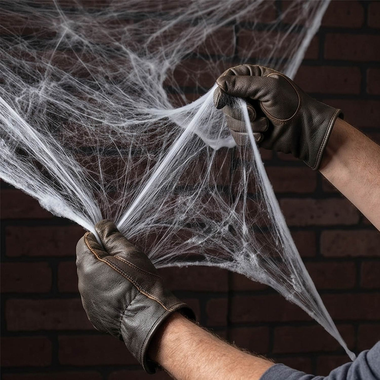 Stretchable Spider Web Halloween Decorations with Spiders – 12 Pc Set