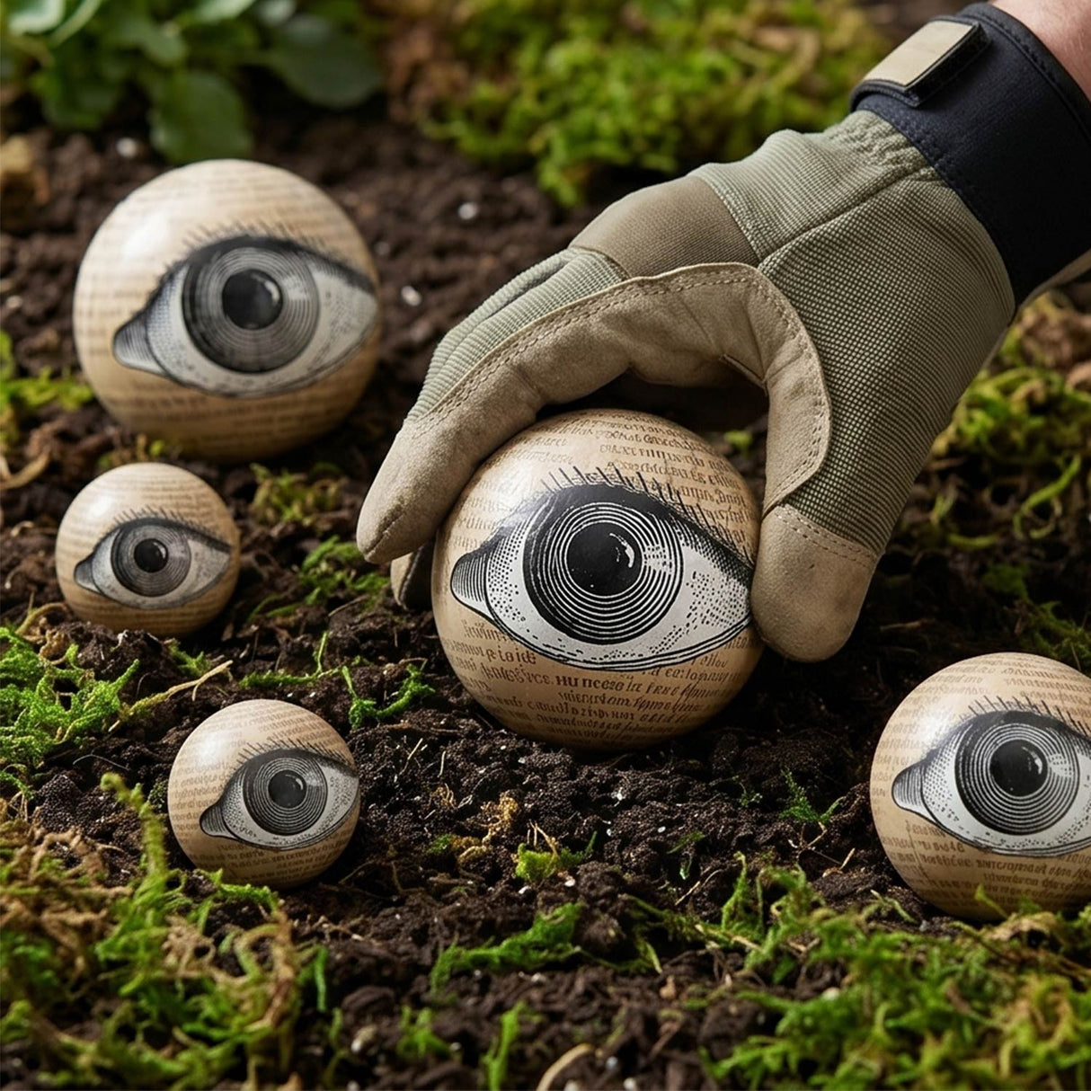 Styrofoam Eyeball Orbs Halloween Decorations (9 Pc Set) 1 1/2" – 3 1/2"