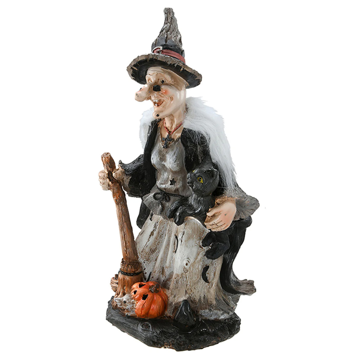 18IN Halloween Witch Holding Black Cane Table Decoration