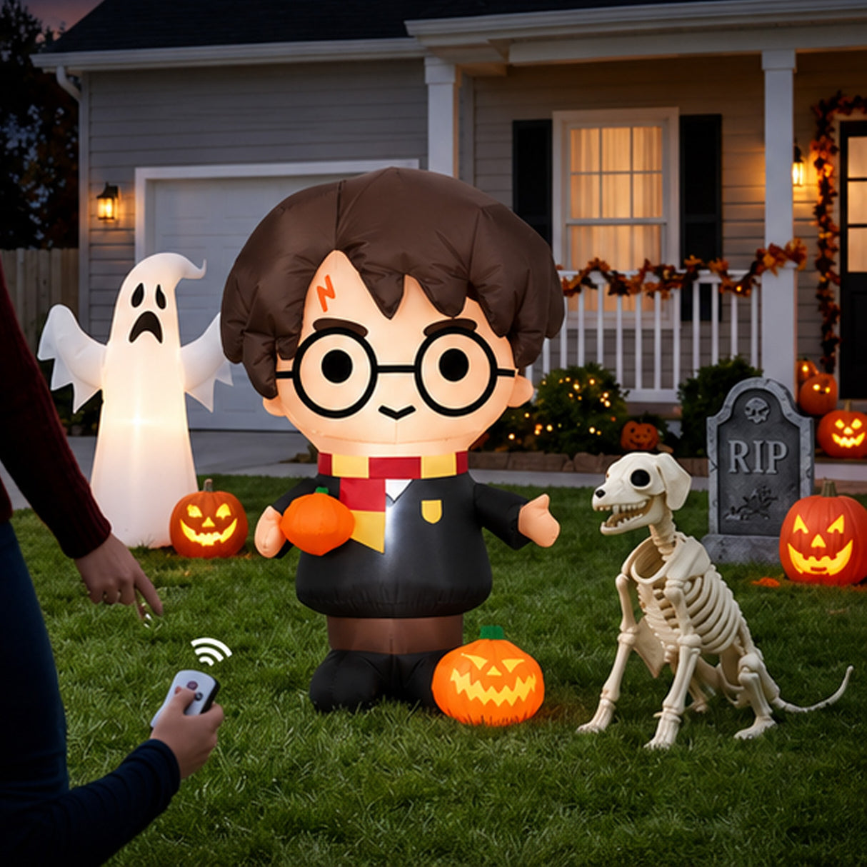 3FT Harry Potter Inflatable Halloween Decoration with LED Light