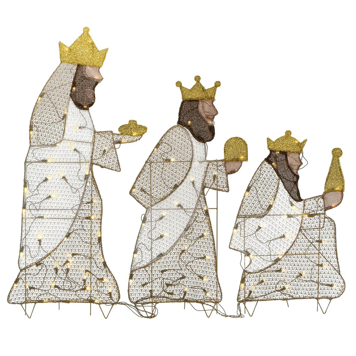 42IN Three Wisemen LED Lighted Christmas Decoration Set Plug-In