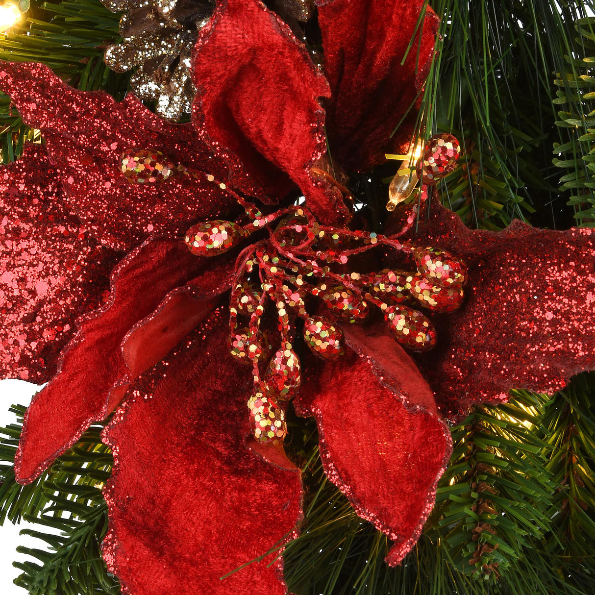 9FT Pre-Lit Decorative Collection Garland with Clear Lights