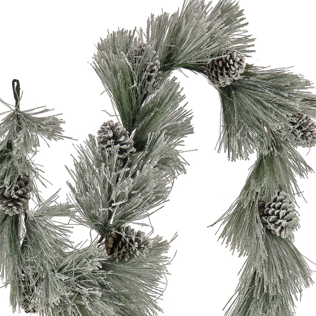 Snowy Long Needle Garland, 7 Foot Decorative Christmas Garland