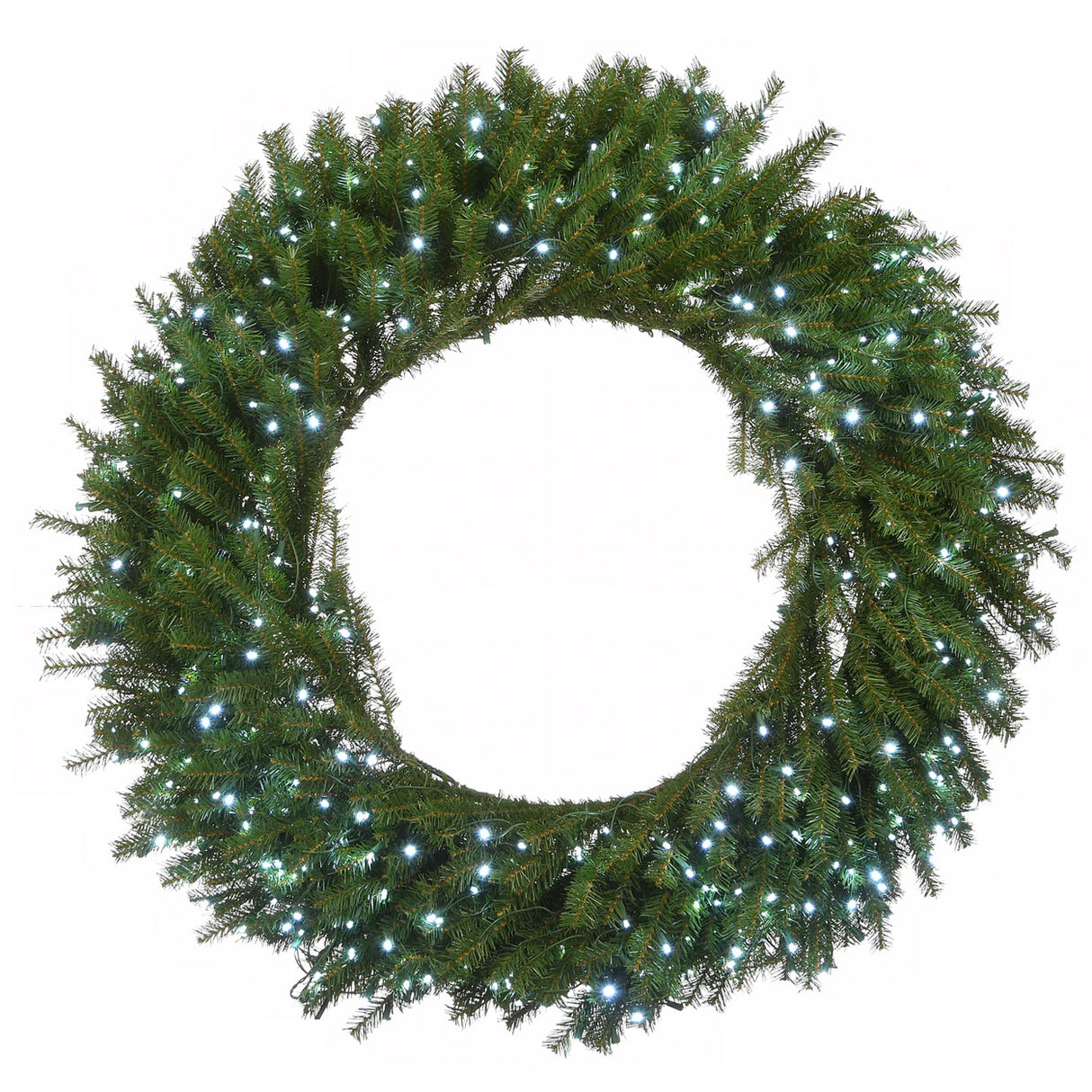 Pre-Lit Norwood Fir Wreath with Clear Lights, 36 Inch (Plug-In)